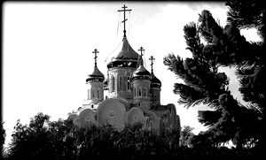 Храм Зимой - картинки для гравировки